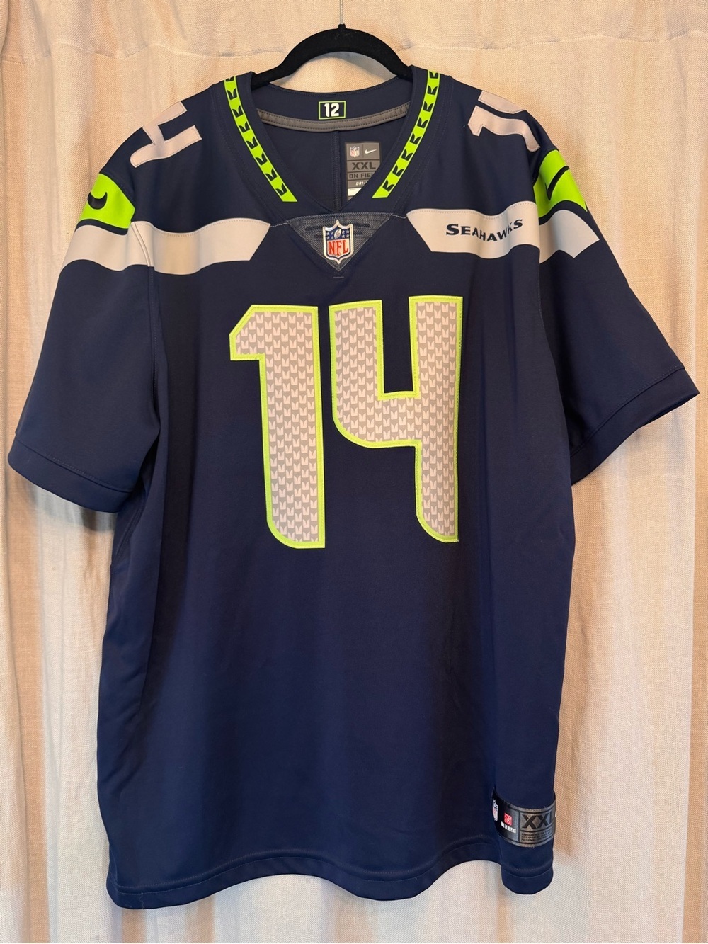 🔥 Nike NFL Seattle Seahawks DK Metcalf #14 Jersey Navy XXL - EXCELLENT CONDITION
